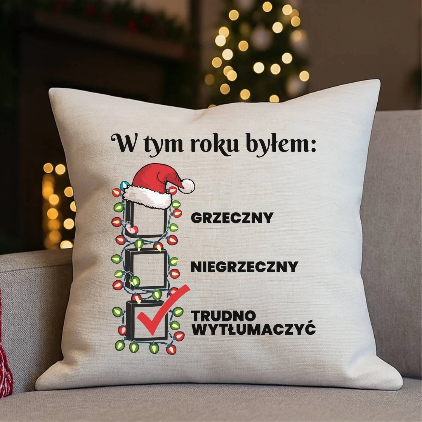 Poduszka świąteczna dla niego - Trudno wytłumaczyć BN134 - StoryCups.pl