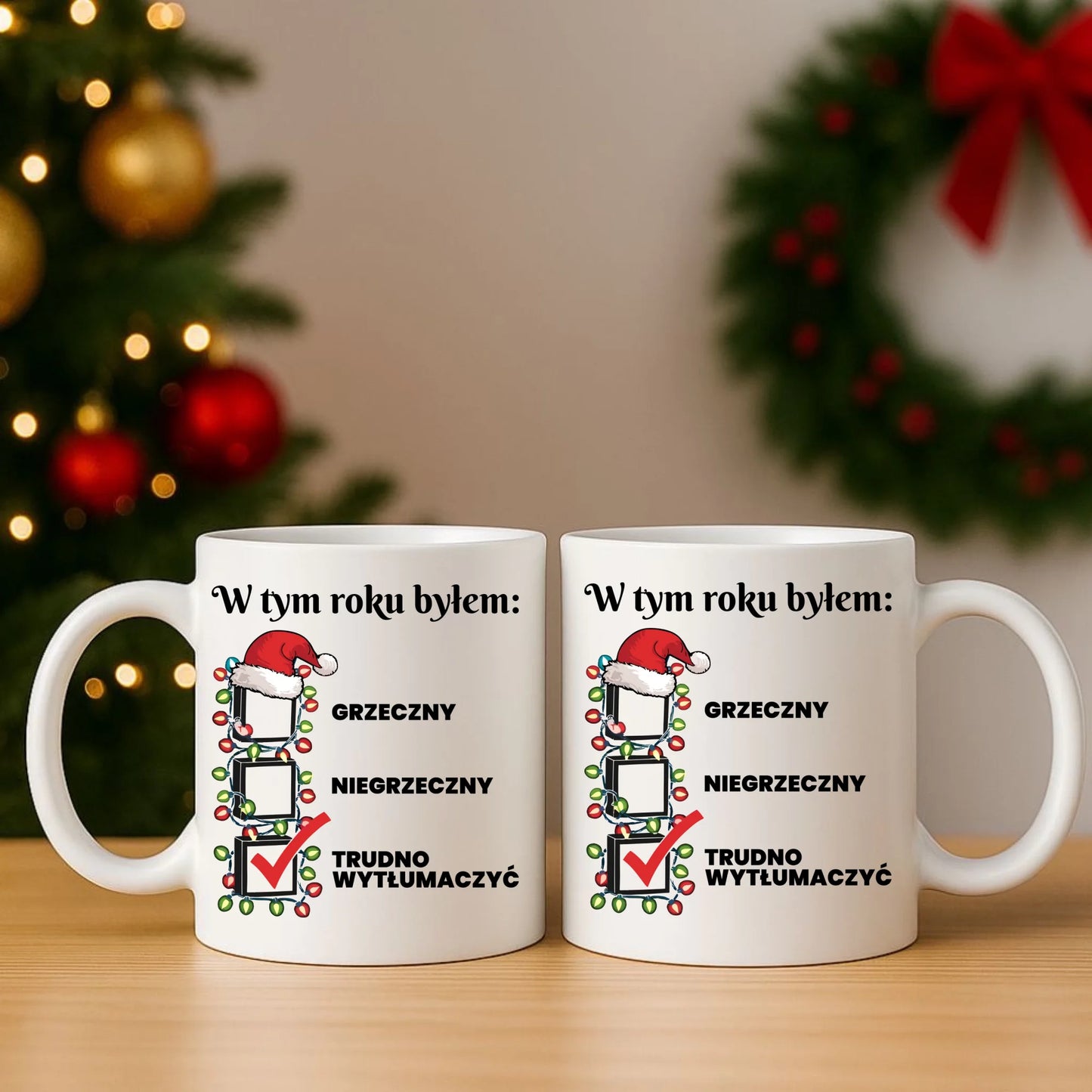 Zestaw poduszka i kubek świąteczny dla niego - Trudno wytłumaczyć BN134 - StoryCups.pl