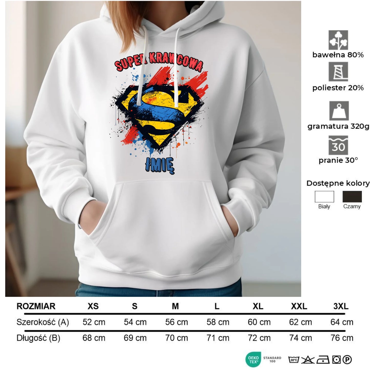 Bluza damska z kapturem szyciowa dla krawcowej - Super Krawcowa HS36 - StoryCups.pl