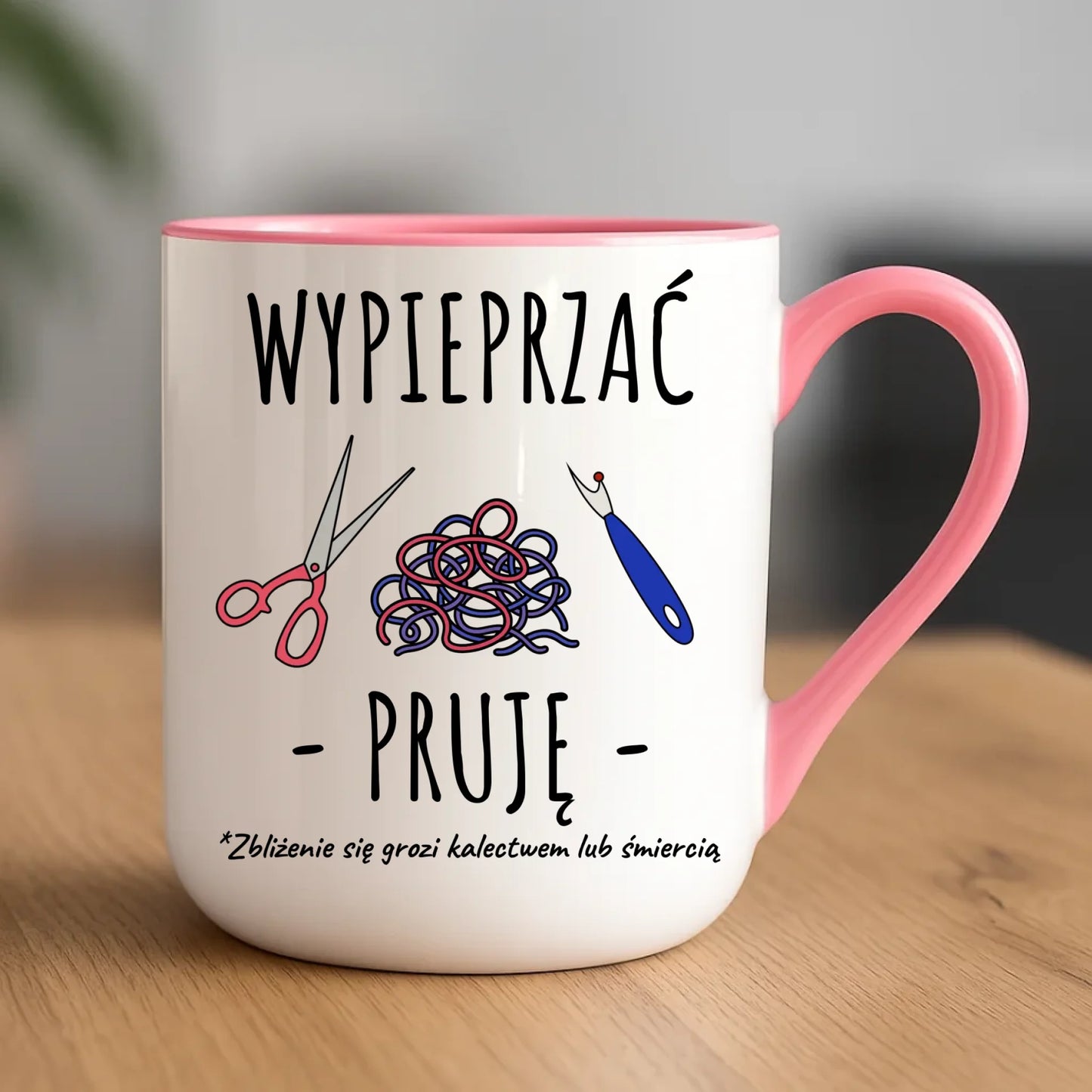 Kubek elegant szyciowy dla krawcowej - Wypieprzać, pruję HS08 - StoryCups.pl