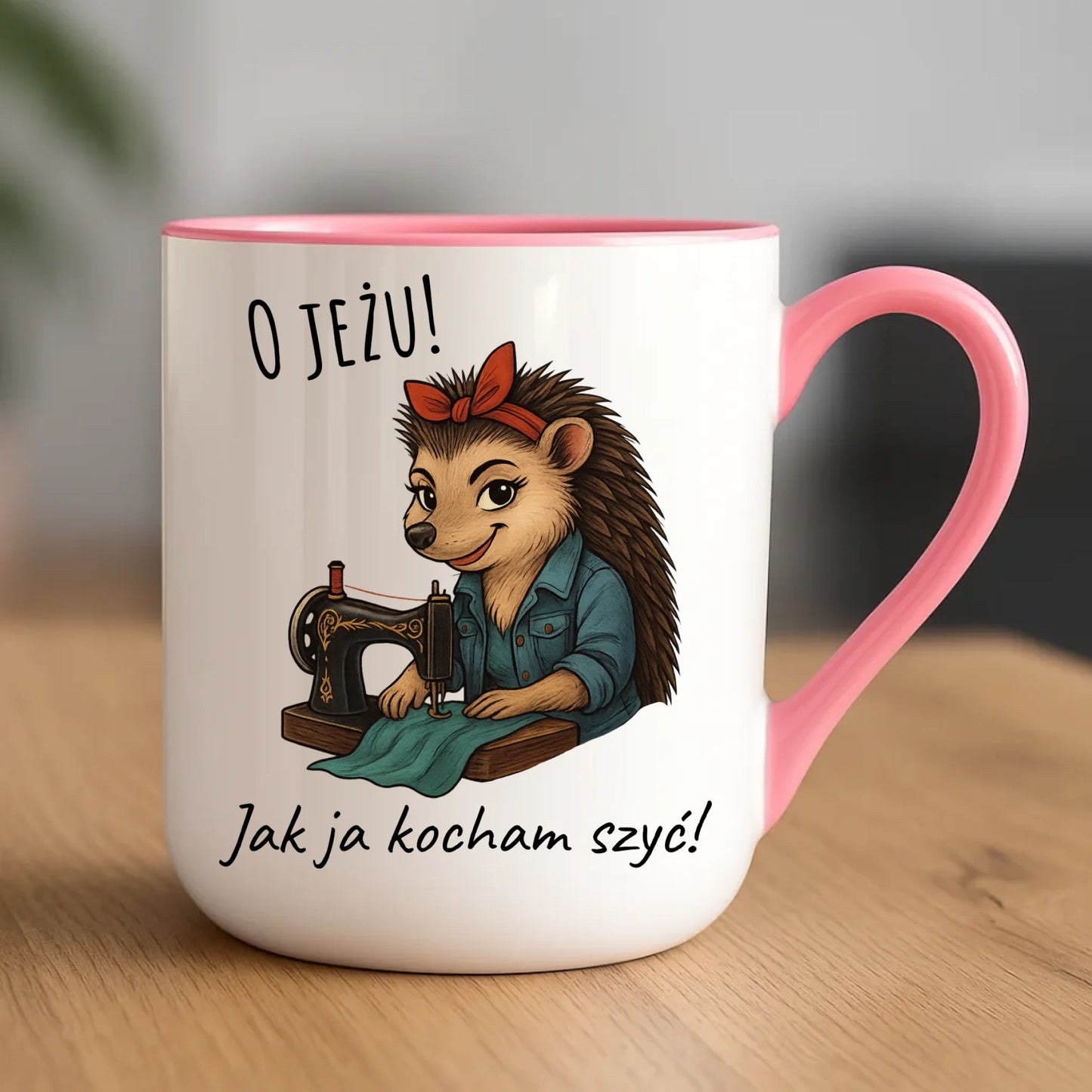 Kubek elegant szyciowy dla krawcowej - O JEŻU! Jak ja kocham szyć! HS09 - StoryCups.pl