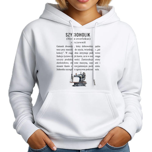 Bluza damska z kapturem szyciowa dla krawcowej - Szycioholik definicja HS10 - StoryCups.pl