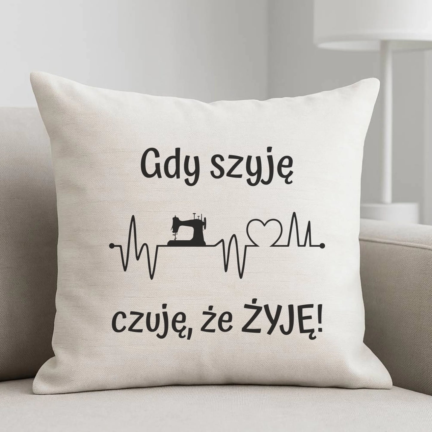 Poduszka szyciowa dla krawcowej - Gdy szyję czuję, że żyję HS12 - StoryCups.pl
