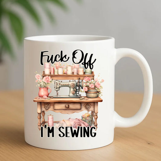 Kubek szyciowy dla krawcowej – Fck off im sewing HS16 - StoryCups.pl