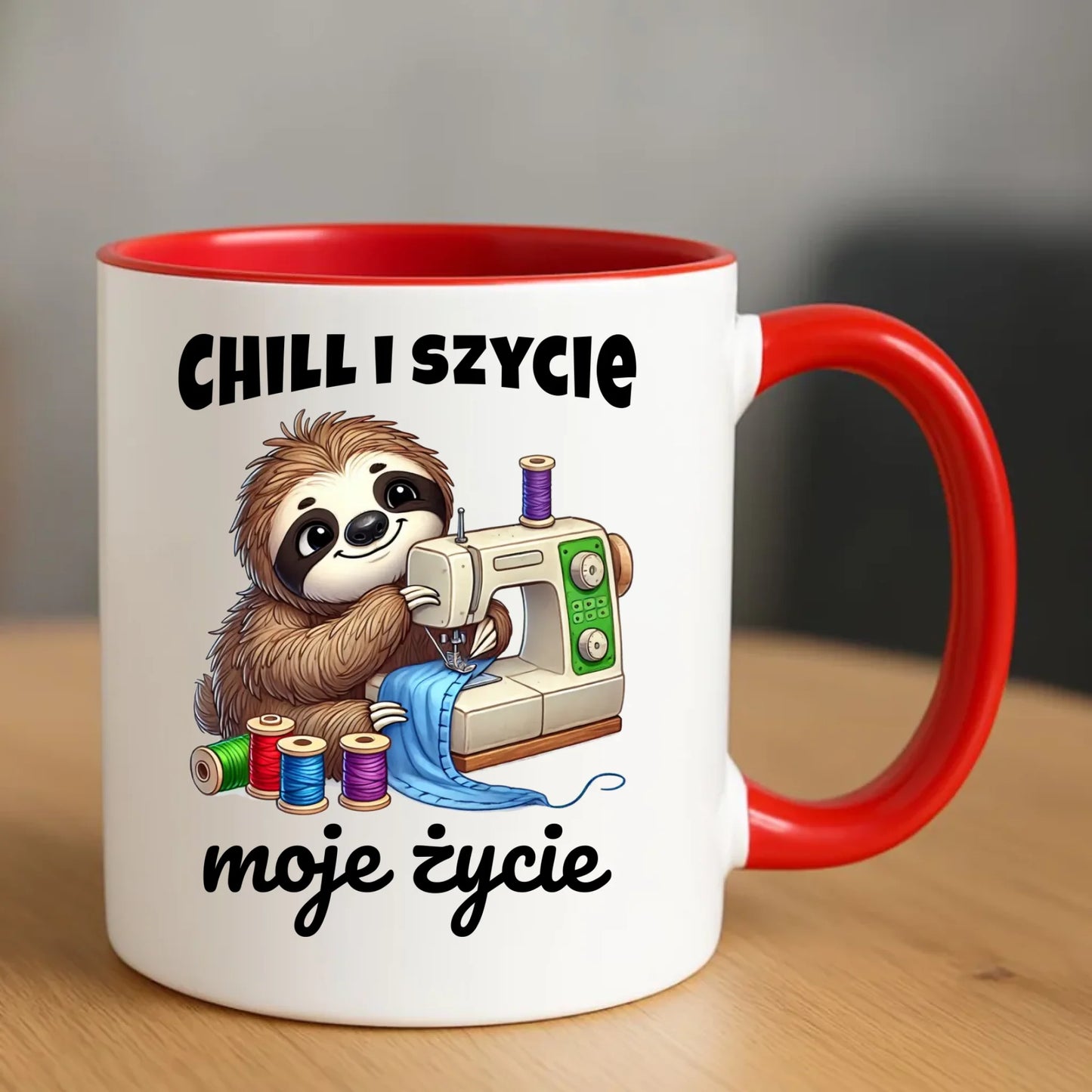 Kubek szyciowy dla krawcowej – Chill i szycie moje życie HS17 - StoryCups.pl