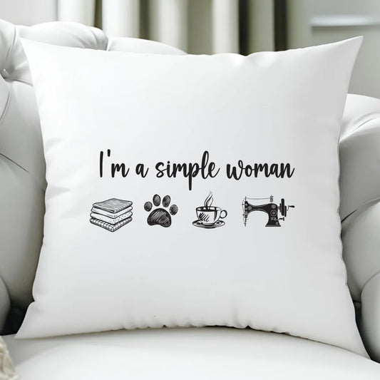 Poduszka szyciowa dla krawcowej - I'm a simple woman HS20 - StoryCups.pl