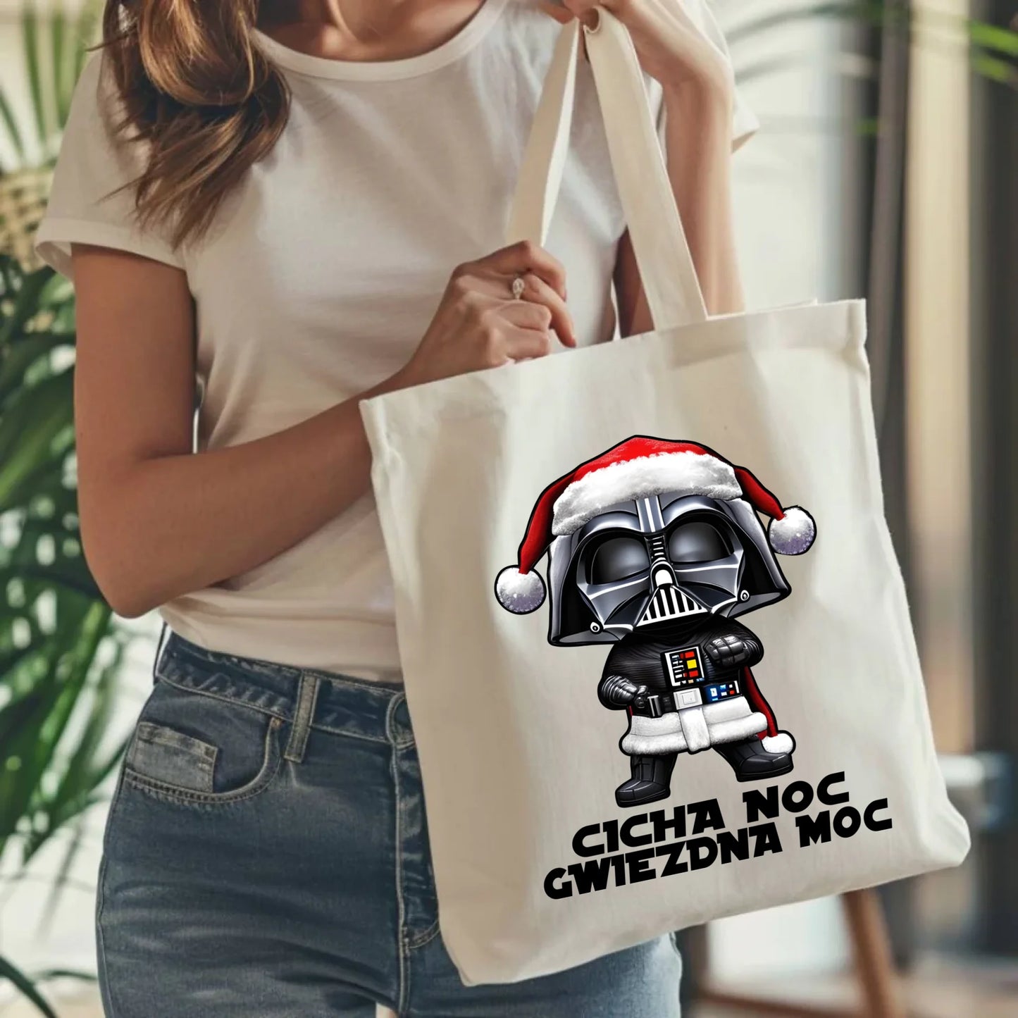 Torba świąteczna dla fanów Gwiezdnych Wojen - Cicha noc, gwiezdna moc BN132 - StoryCups.pl