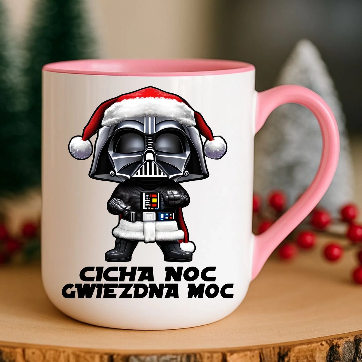 Kubek elegant dla fanów Gwiezdnych Wojen - Cicha noc, gwiezdna moc BN132 - StoryCups.pl