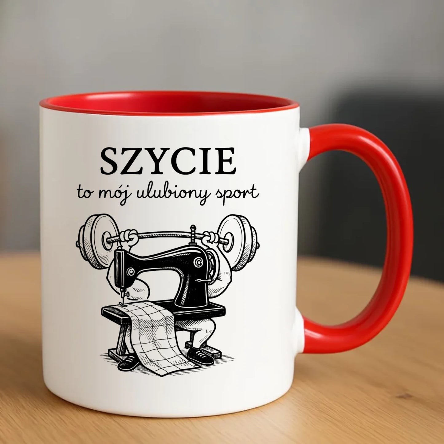 Kubek szyciowy dla krawcowej – Szycie to mój ulubiony sport HS23 - StoryCups.pl