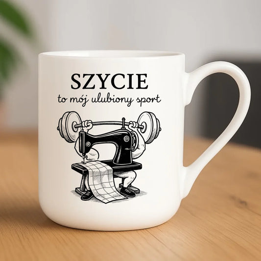 Kubek elegant szyciowy dla krawcowej - Szycie to mój ulubiony sport HS23 - StoryCups.pl