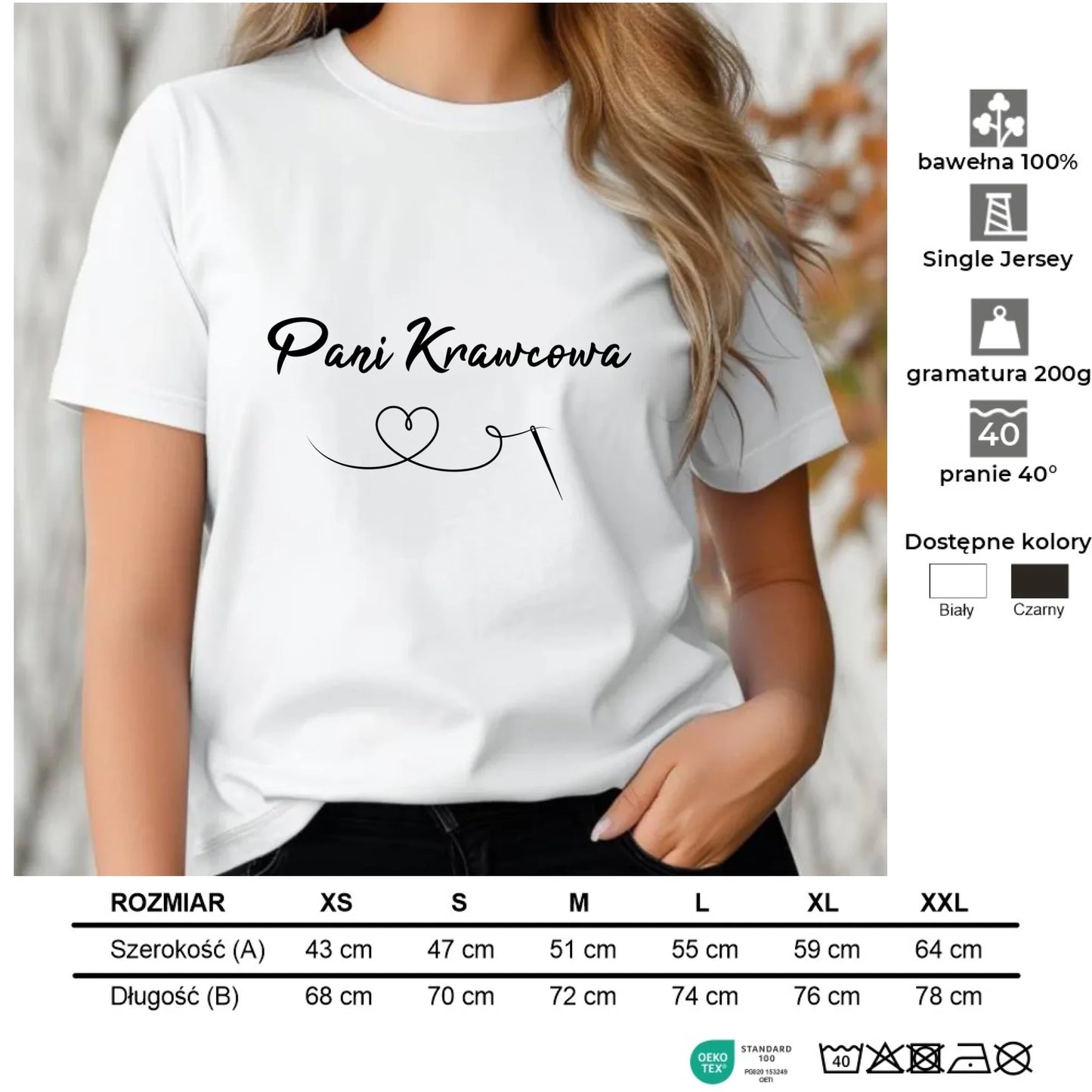 Koszulka damska szyciowa dla krawcowej - Pani Krawcowa HS30 - StoryCups.pl