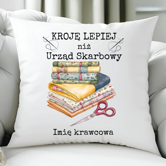 Poduszka szyciowa dla krawcowej - Kroję lepiej niż US - personalizowana HS33 - StoryCups.pl