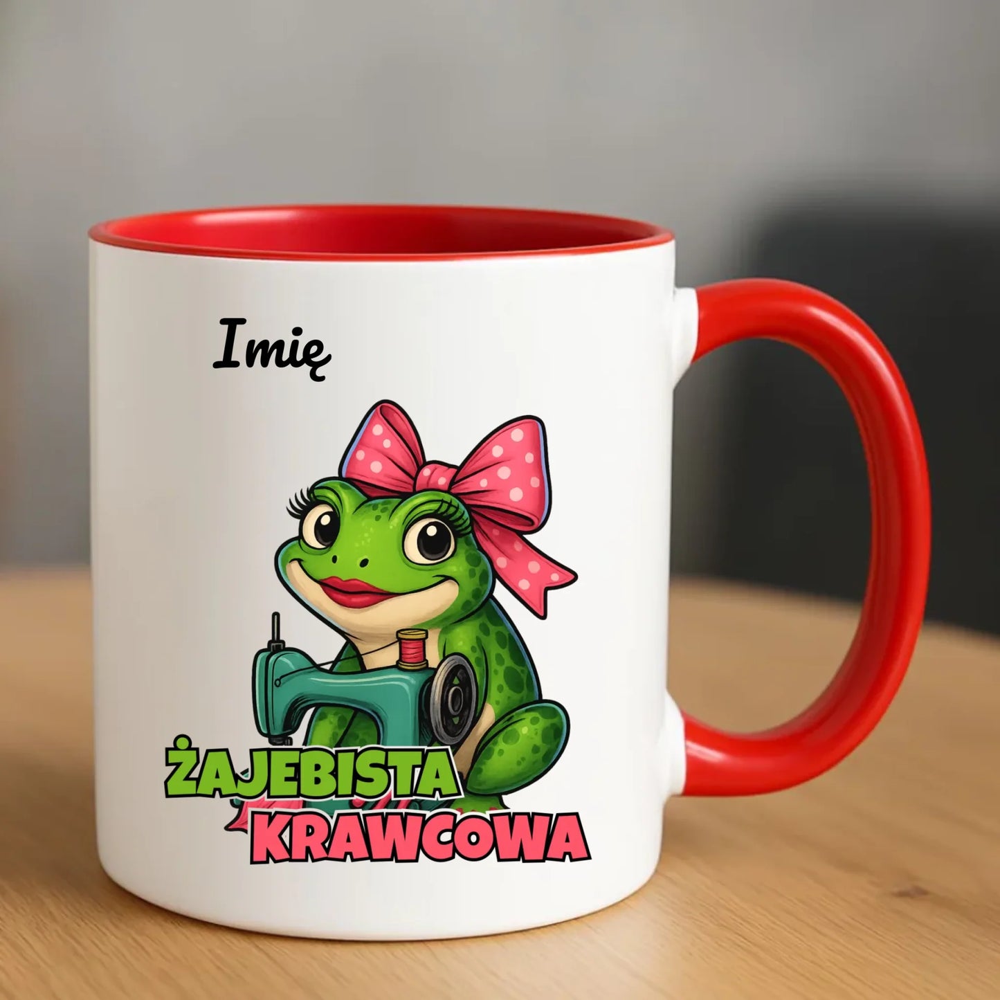 Kubek szyciowy dla krawcowej – Żajebista krawcowa - personalizowany HS32 - StoryCups.pl