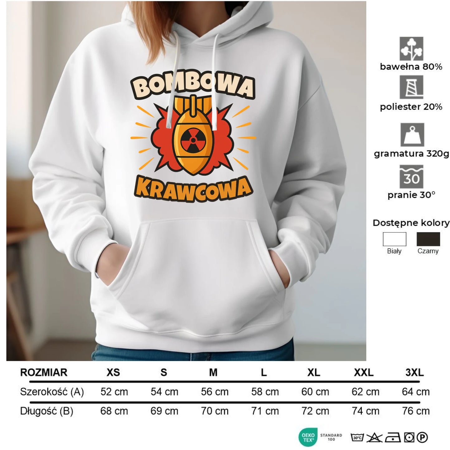 Bluza damska z kapturem szyciowa dla krawcowej - Bombowa krawcowa HS37 - StoryCups.pl