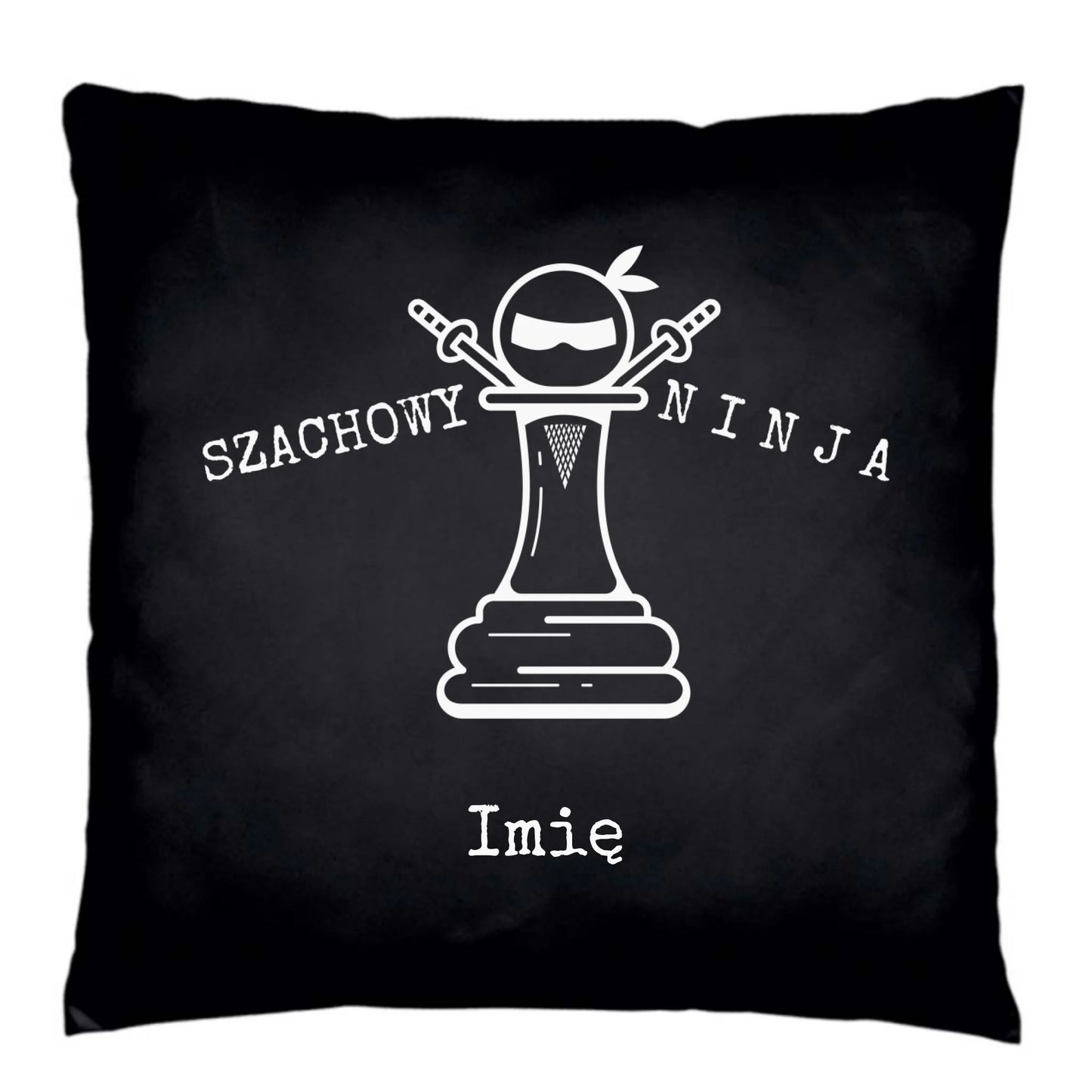 Poduszka dekoracyjna dla szachisty - Szachowy ninja - personalizowana HSZ01 - StoryCups.pl