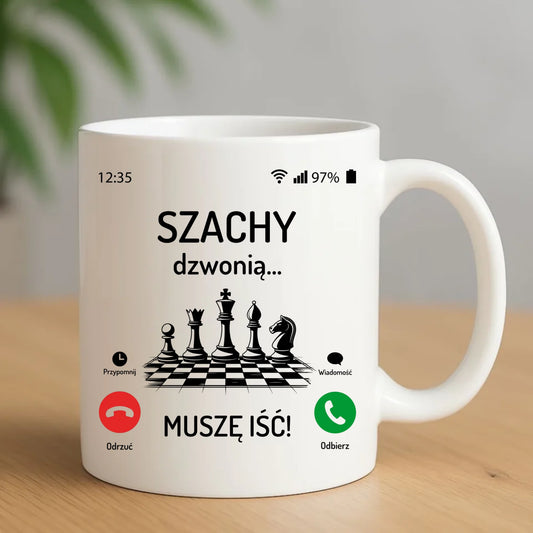 Kubek dla szachisty - Szachy dzwonią HSZ04 - StoryCups.pl