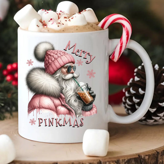 Kubek świąteczny - Różowe Święta - Merry pinkmas BN117 - StoryCups.pl