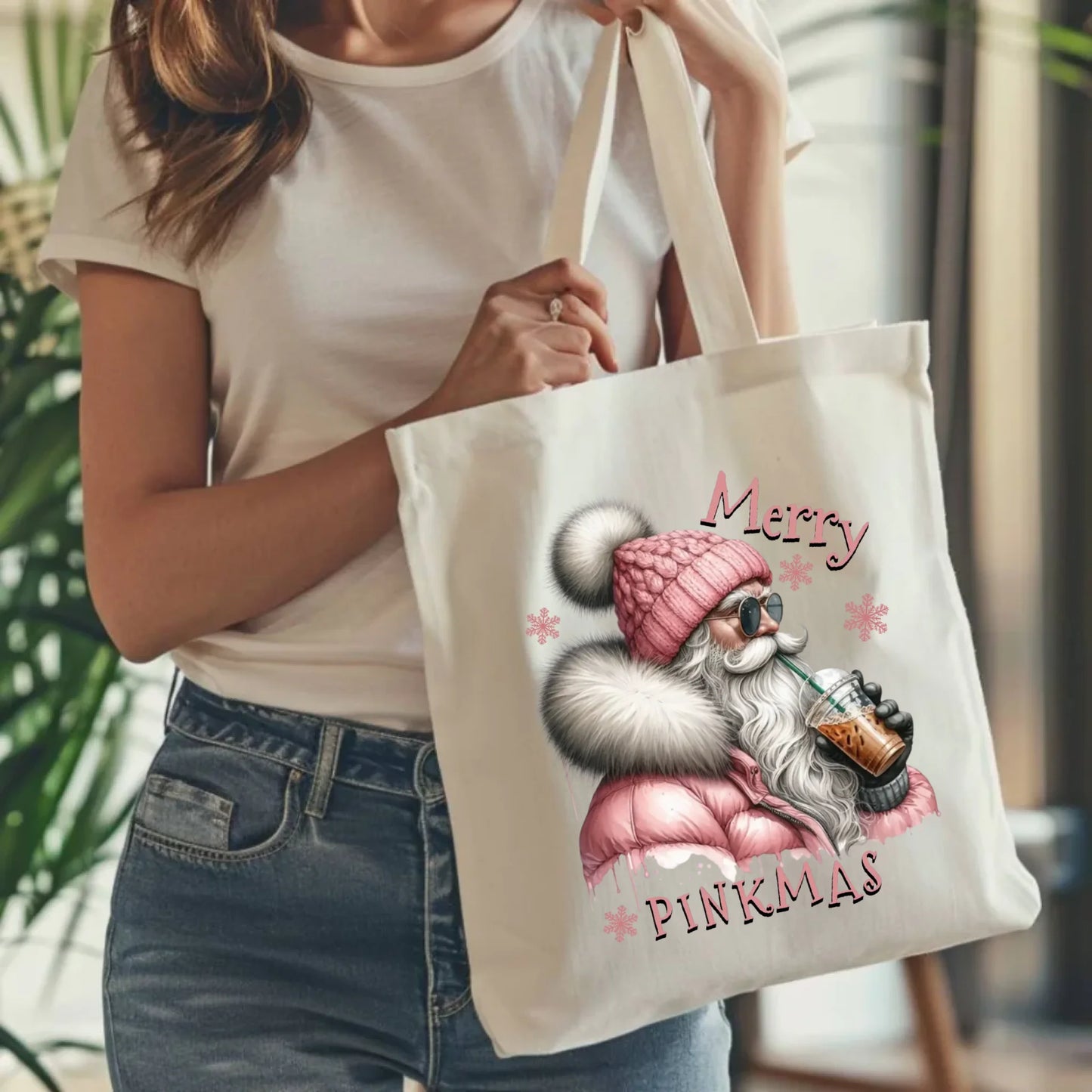 Torba świąteczna - Różowe Święta - Merry pinkmas BN117 - StoryCups.pl