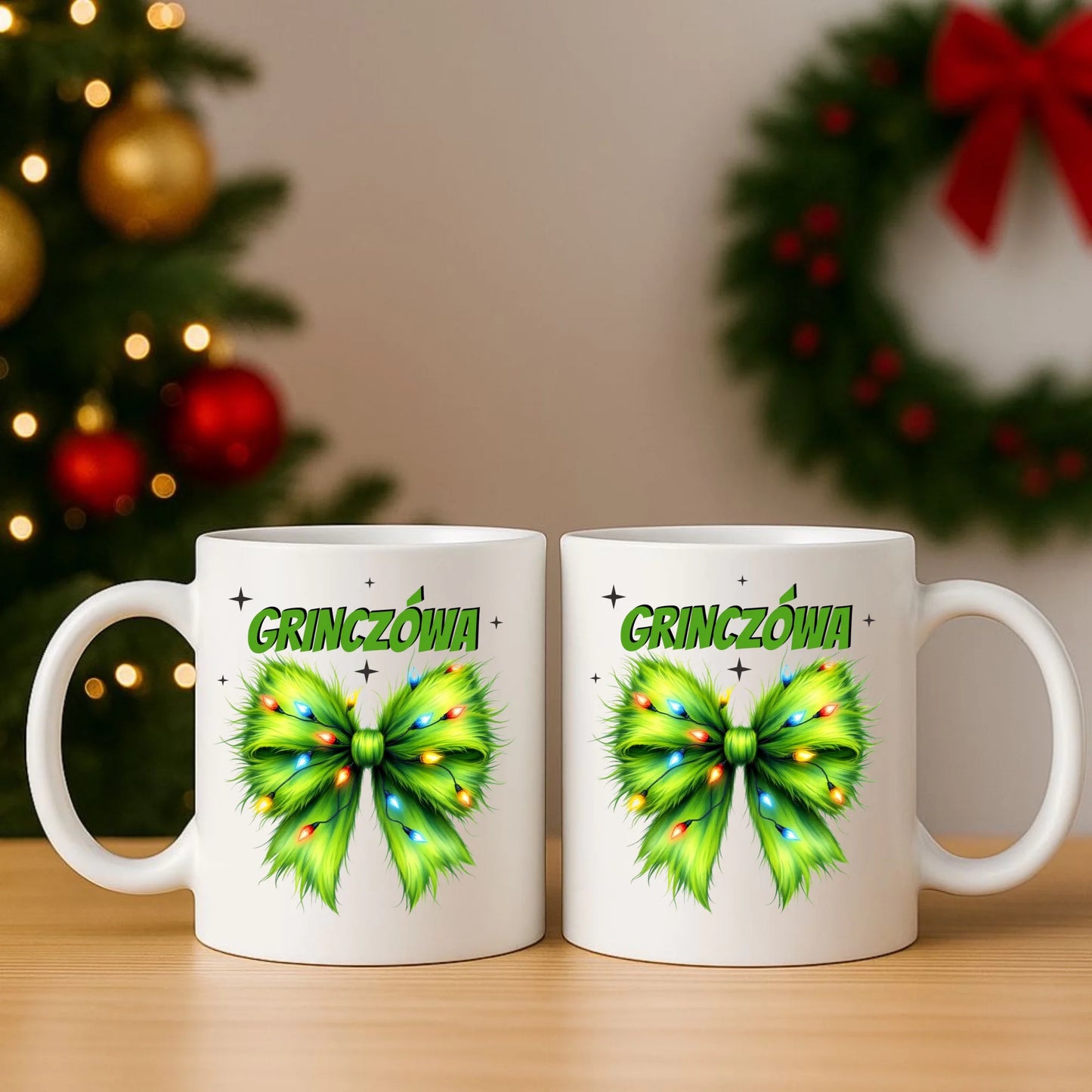 Zestaw poduszka i kubek świąteczny - Grinczówa BN114 - StoryCups.pl