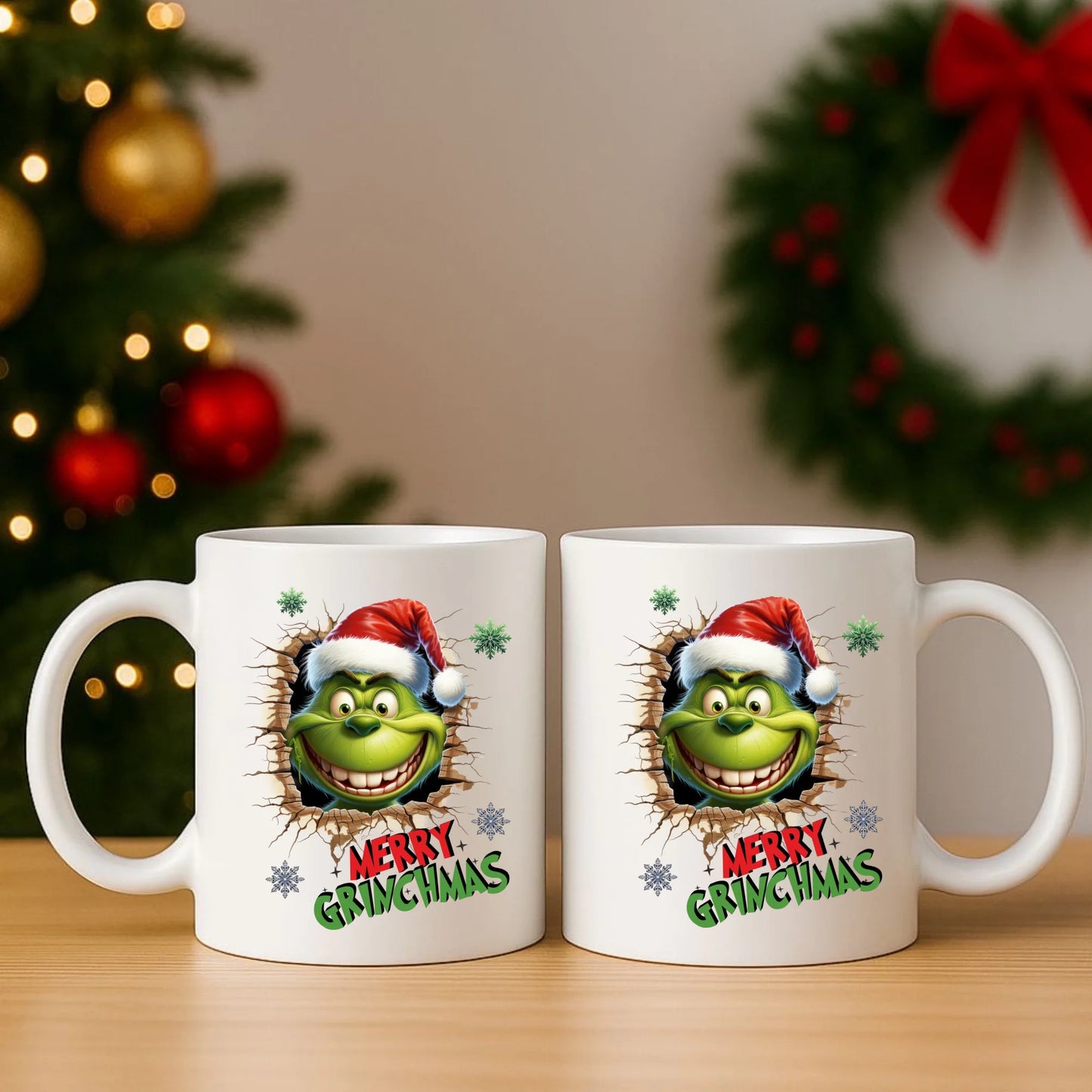 Zestaw poduszka i kubek świąteczny - Grinch - Merry Grinchmas BN113 - StoryCups.pl