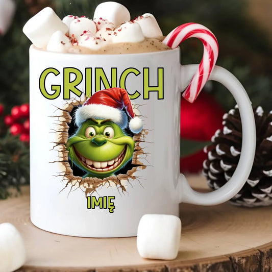 Kubek świąteczny - Grinch - personalizowany BN112 - StoryCups.pl