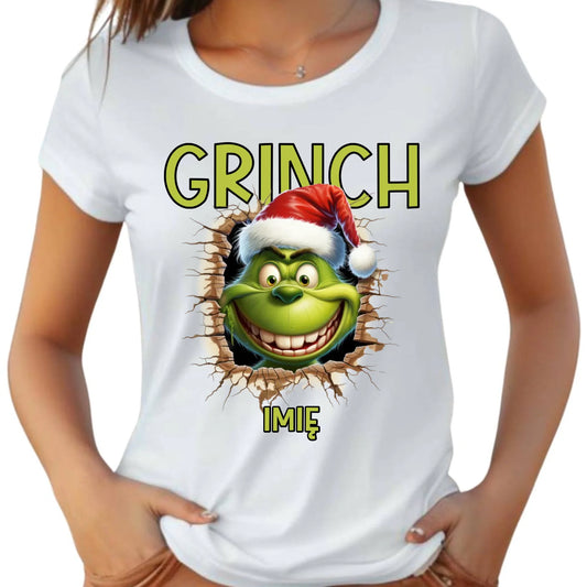Koszulka damska świąteczna - Grinch - personalizowana BN112 - StoryCups.pl