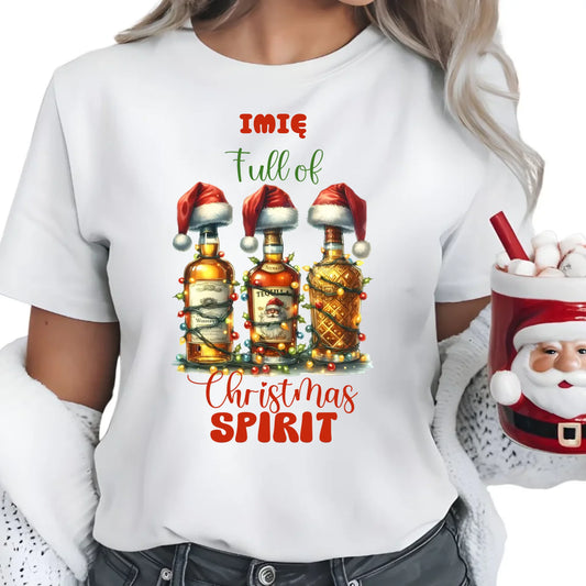 Pełen świątecznego ducha | Personalizowana koszulka damska świąteczna BN69 - StoryCups.pl