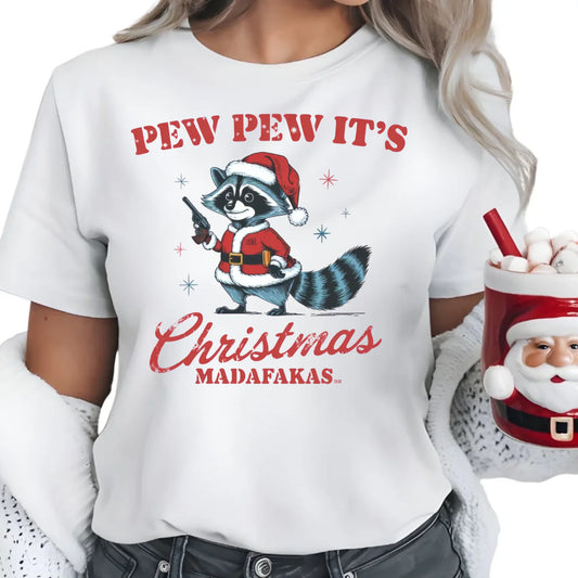Pew pew it's Christmas | Świąteczna koszulka damska BN60 - StoryCups.pl