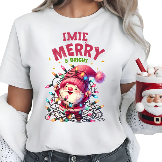 Radosnych Świąt | Personalizowana świąteczna koszulka damska BN58 - StoryCups.pl