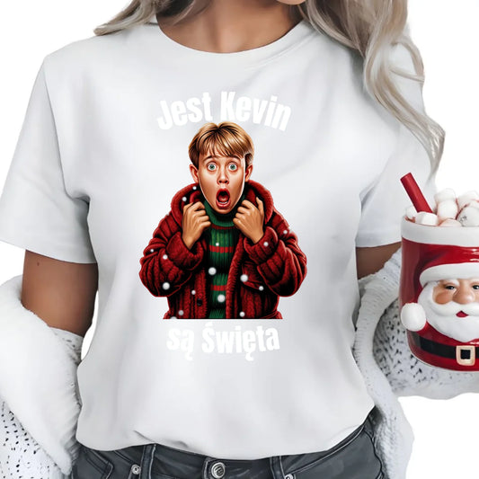 Jest Kevin, są święta | Świąteczna koszulka damska BN27 - StoryCups.pl