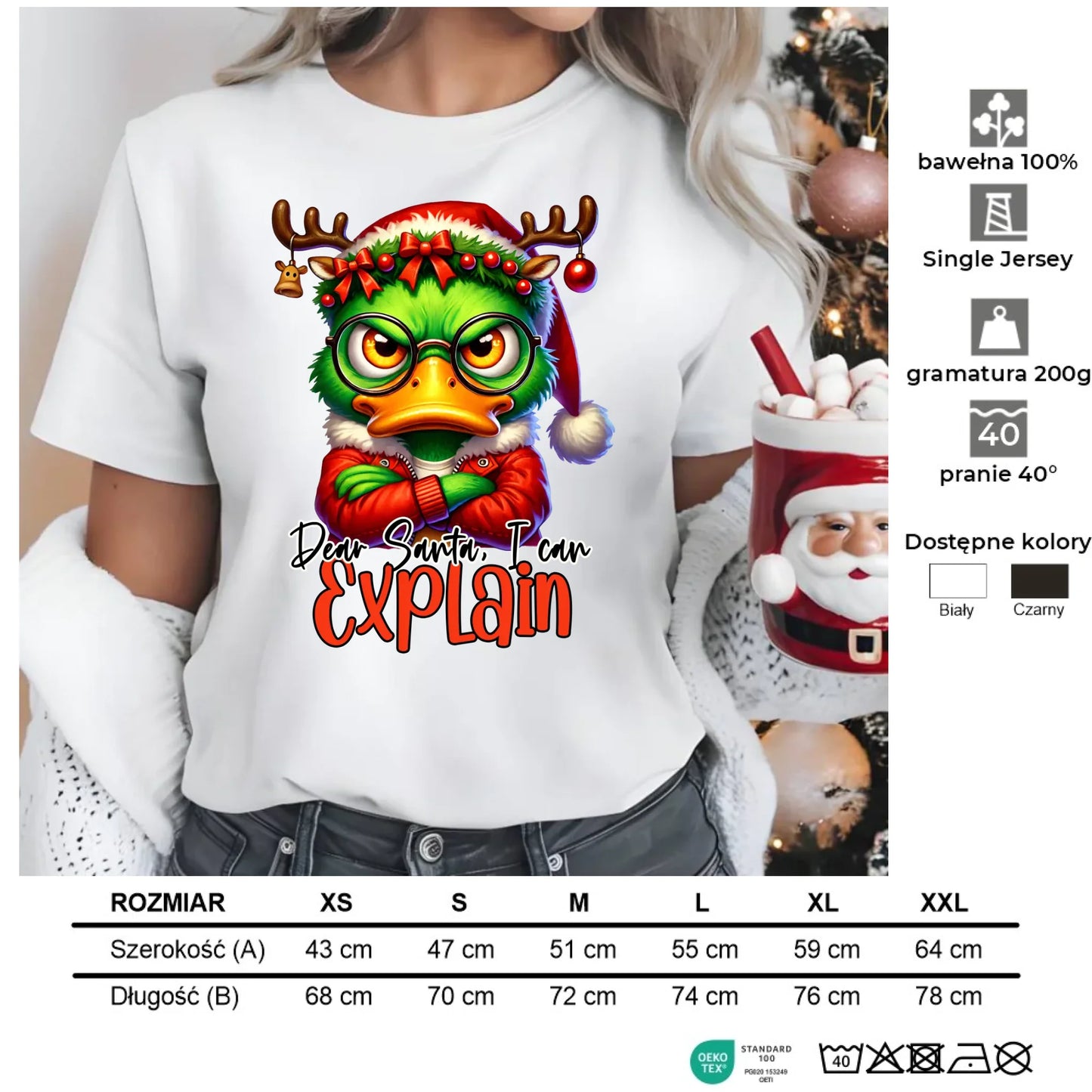 Mogę to wytłumaczyć | Świąteczna koszulka damska BN77 - StoryCups.pl