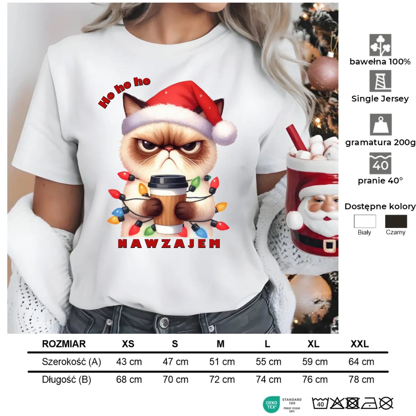 Nawzajem | Świąteczna koszulka damska BN33 - StoryCups.pl