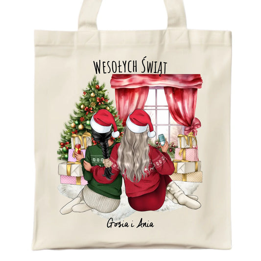 Torba świąteczna - prezent dla przyjaciółki - 2-4 przyjaciółek - personalizowana PR06 - StoryCups.pl