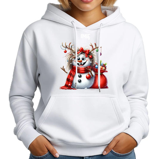 Bałwanek | Personalizowana świąteczna bluza damska z kapturem BN70 - StoryCups.pl