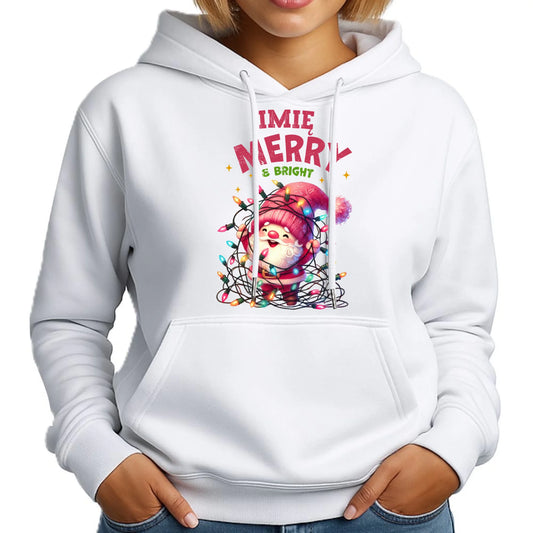 Radosnych Świąt | Personalizowana świąteczna bluza damska z kapturem BN58 - StoryCups.pl