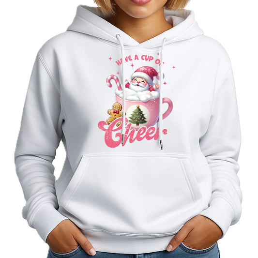 Have a cup of cheer | Świąteczna bluza damska z kapturem BN53 - StoryCups.pl