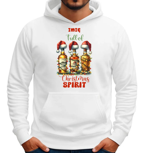 Pełen świątecznego ducha | Personalizowana świąteczna bluza męska z kapturem BN69 - StoryCups.pl