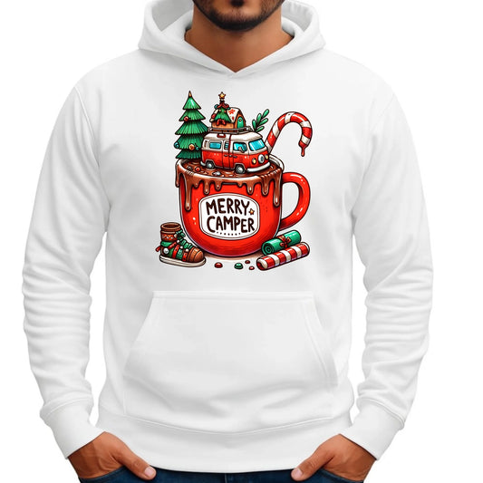 Merry Camper | Personalizowana bluza męska z kapturem świąteczna BN43 - StoryCups.pl