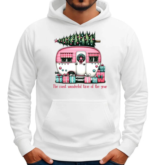 Kempingowe Święta | Świąteczna bluza męska z kapturem BN40 - StoryCups.pl