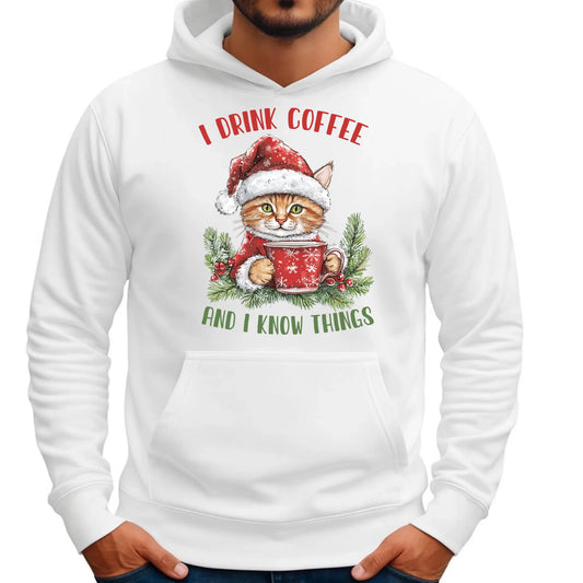 I drink coffee and I know things | Świąteczna bluza męska z kapturem BN39 - StoryCups.pl