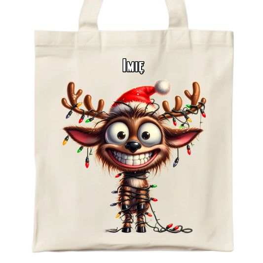 Renifer | Personalizowana torba świąteczna BN93 - StoryCups.pl