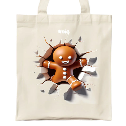 Pierniczek 3D | Personalizowana torba świąteczna BN81 - StoryCups.pl