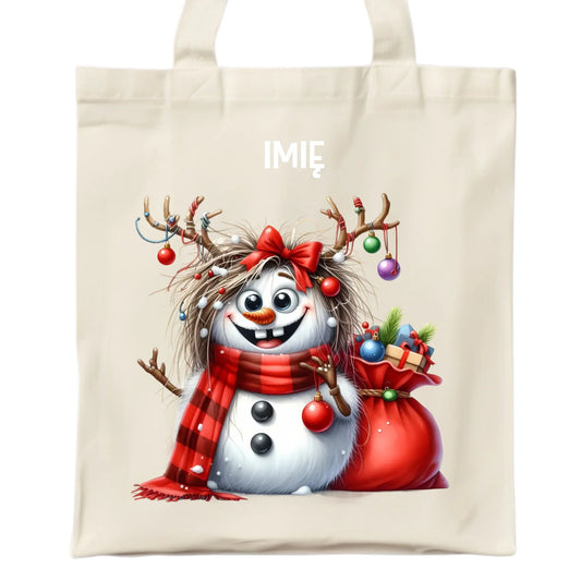 Bałwanek | Personalizowana torba świąteczna BN70 - StoryCups.pl