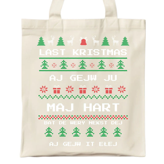 Last kristmas aj gejw ju maj hart | Świąteczna eco torba BN13 - StoryCups.pl