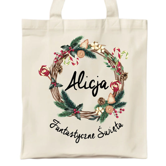 Fantastyczne Święta | Świąteczna torba z imieniem na prezent BN14 - StoryCups.pl