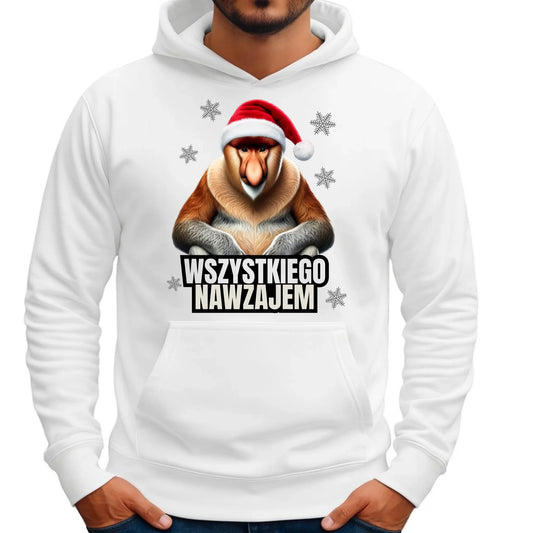 Bluza męska z kapturem świąteczna - Janusz Nosacz - Nawzajem BN110 - StoryCups.pl