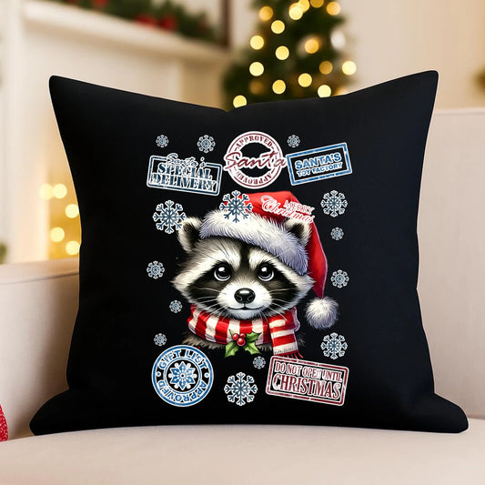 Poduszka dekoracyjna świąteczna - Szop - Przesyłka od Mikołaja BN104 - StoryCups.pl