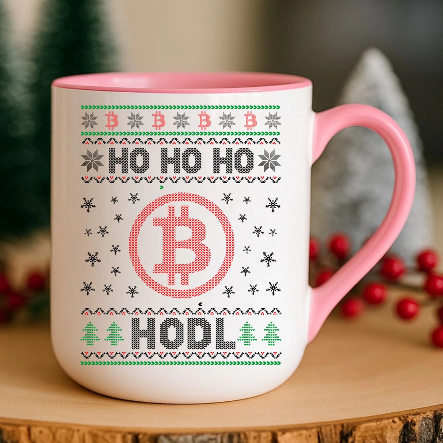 Kubek elegant świąteczny - Bitcoin - Ho Ho hodl BN103 - StoryCups.pl