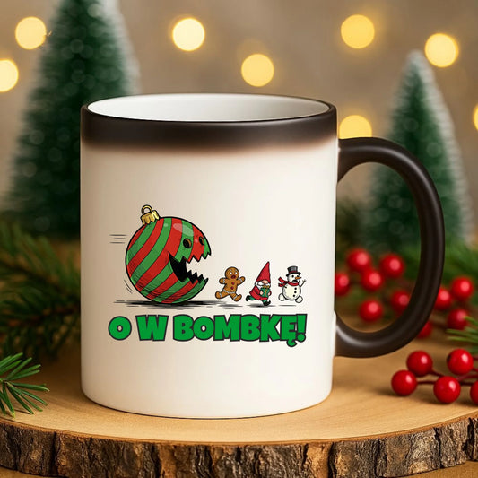 Kubek magiczny świąteczny - O w bombkę BN142