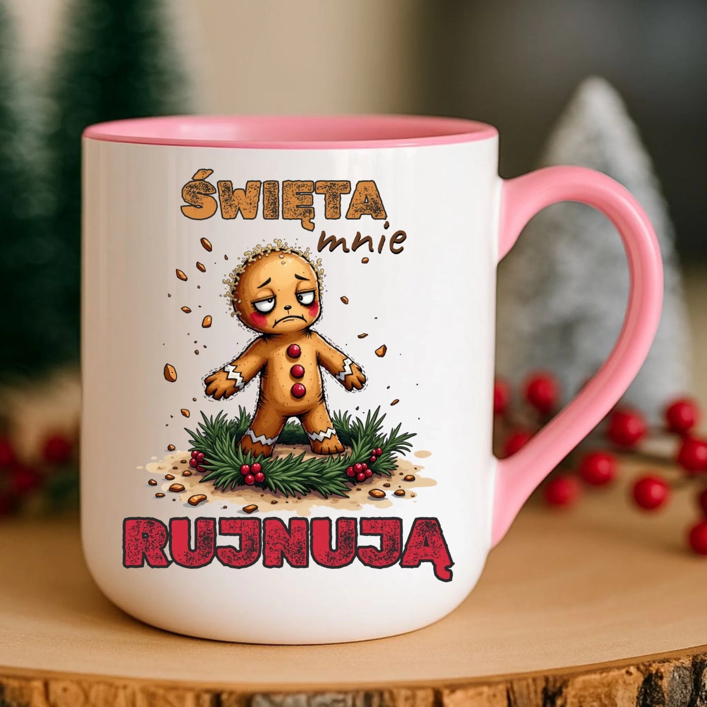 Kubek elegant świąteczny - Piernik Święta mnie rujnują BN143